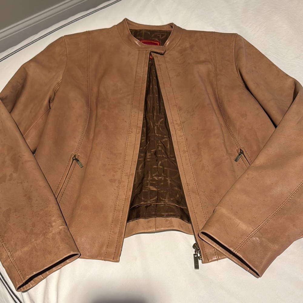Cole Haan Tan Leather Jacket